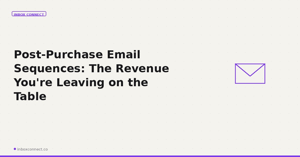 Post-Purchase Email Sequences: The Revenue You're Leaving on the Table