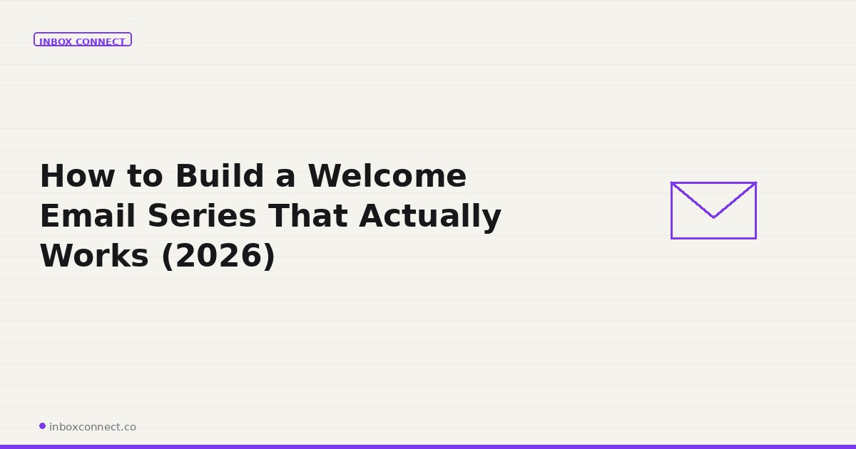How to Build a Welcome Email Series That Actually Works (2026)